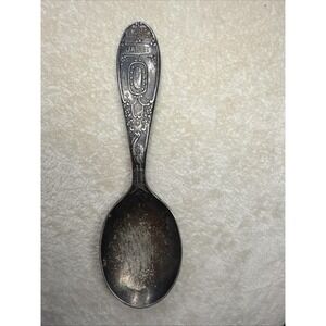 VTG Birth Record Wm Roberts Baby Spoon August 14 1935 Janet Silver Plate Jewelry